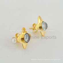 925 Sterling Silver Gold Plated Vermeil Earring